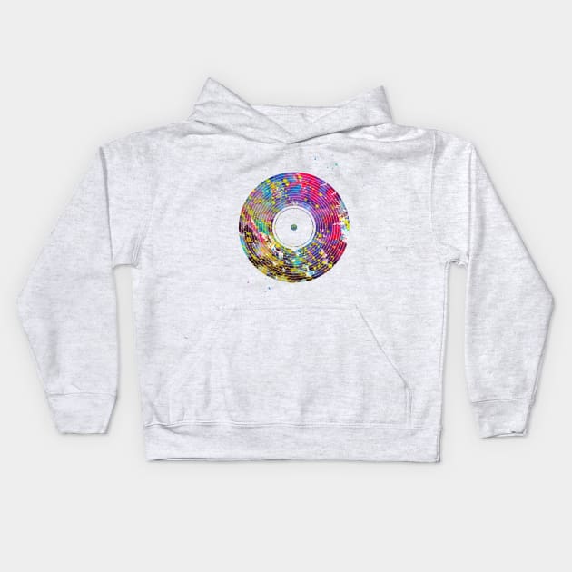 Vinyl disc Kids Hoodie by erzebeth